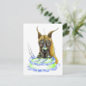 Great Dane Brindle Birthday Cake Briefkaart (Staand voorkant)