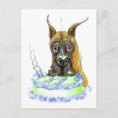 Great Dane Brindle Birthday Cake Briefkaart (Voorkant)