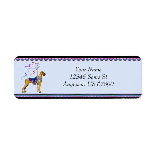 Great Dane Brindle Carousel UC Labels (Voorkant)