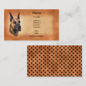 Great Dane Brindle Crop Visitekaartje (Voorkant / Achterkant)