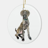 Great Dane brindle puppy Keramisch Ornament (Links)