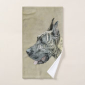 Great Dane (Brindle) schilderen - Oorspronkelijke Bad Handdoek (Handdoek)