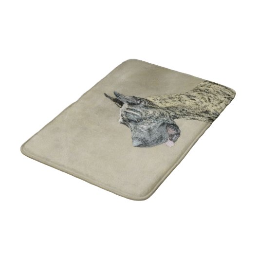 Great Dane (Brindle) schilderen - Oorspronkelijke  Badmat (Gekanteld)