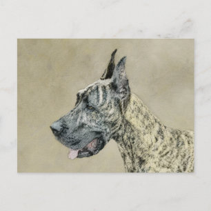 Great Dane (Brindle) schilderen - Oorspronkelijke  Briefkaart