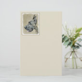 Great Dane (Brindle) schilderen - Oorspronkelijke  Briefpapier (Staand voorkant)