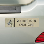 Great Dane (Brindle) schilderen - Oorspronkelijke  Bumpersticker (Op auto)