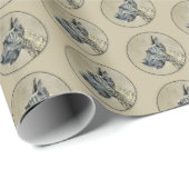 Great Dane (Brindle) schilderen - Oorspronkelijke  Cadeaupapier (Rol Hoek)