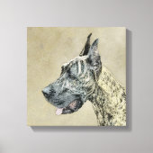 Great Dane (Brindle) schilderen - Oorspronkelijke  Canvas Afdruk (Voorkant)