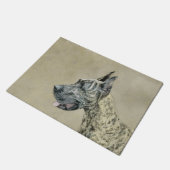 Great Dane (Brindle) schilderen - Oorspronkelijke  Deurmat (Schuin)