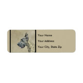 Great Dane (Brindle) schilderen - Oorspronkelijke  Etiket (Voorkant)