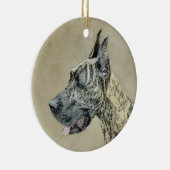 Great Dane (Brindle) schilderen - Oorspronkelijke  Keramisch Ornament (Rechts)