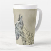 Great Dane (Brindle) schilderen - Oorspronkelijke  Latte Mok (Rechterhoek)