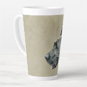 Great Dane (Brindle) schilderen - Oorspronkelijke  Latte Mok (Linkerhoek)