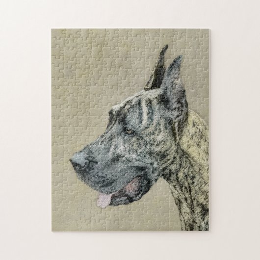 Great Dane (Brindle) schilderen - Oorspronkelijke  Legpuzzel (Verticaal)