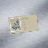 Great Dane (Brindle) schilderen - Oorspronkelijke  Magnetisch Visitekaartje (Voorbeeld)