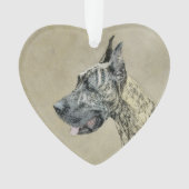 Great Dane (Brindle) schilderen - Oorspronkelijke  Ornament (voorkant)