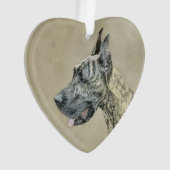 Great Dane (Brindle) schilderen - Oorspronkelijke  Ornament (voorkant)