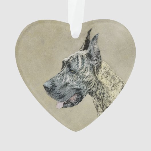 Great Dane (Brindle) schilderen - Oorspronkelijke  Ornament (achterkant)