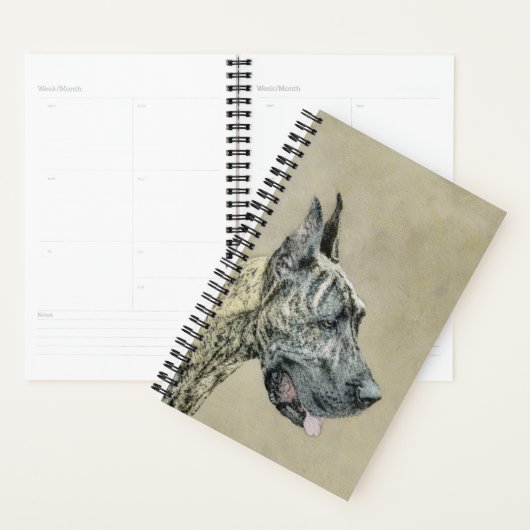Great Dane (Brindle) schilderen - Oorspronkelijke  Planner (Display)
