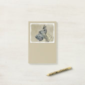Great Dane (Brindle) schilderen - Oorspronkelijke  Post-it® Notes (Op bureau)