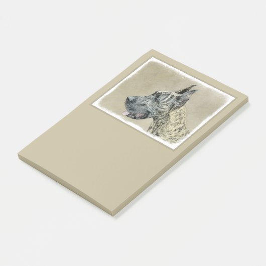 Great Dane (Brindle) schilderen - Oorspronkelijke  Post-it® Notes (Schuin)