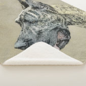 Great Dane (Brindle) schilderen - Oorspronkelijke  Sherpa Deken (3/4)