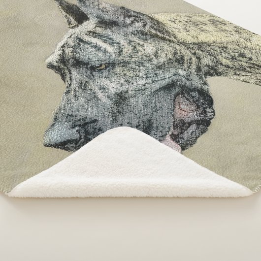 Great Dane (Brindle) schilderen - Oorspronkelijke  Sherpa Deken (3/4)