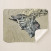 Great Dane (Brindle) schilderen - Oorspronkelijke  Sherpa Deken (Voorkant (horizontaal))