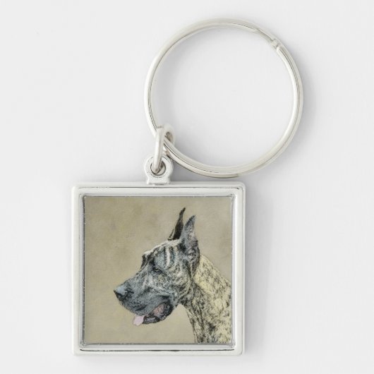 Great Dane (Brindle) schilderen - Oorspronkelijke Sleutelhanger (Voorkant)