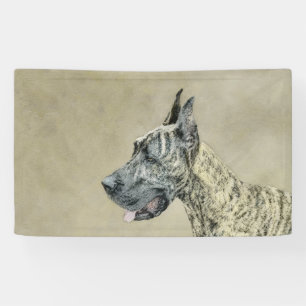 Great Dane (Brindle) schilderen - Oorspronkelijke  Spandoek