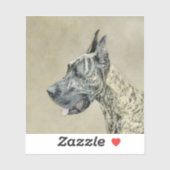 Great Dane (Brindle) schilderen - Oorspronkelijke Sticker (Vel)