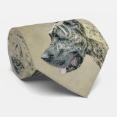 Great Dane (Brindle) schilderen - Oorspronkelijke  Stropdas (Opgerold)