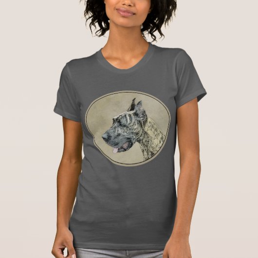 Great Dane (Brindle) schilderen - Oorspronkelijke T-shirt (Voorkant)