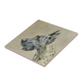 Great Dane (Brindle) schilderen - Oorspronkelijke Tegeltje (Zijkant)