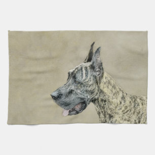 Great Dane (Brindle) schilderen - Oorspronkelijke  Theedoek