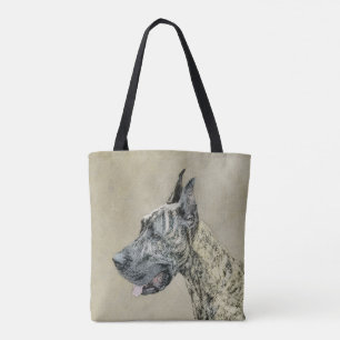 Great Dane (Brindle) schilderen - Oorspronkelijke  Tote Bag