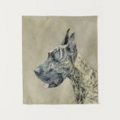 Great Dane (Brindle) schilderen - Oorspronkelijke  Wandkleed (Voorkant)