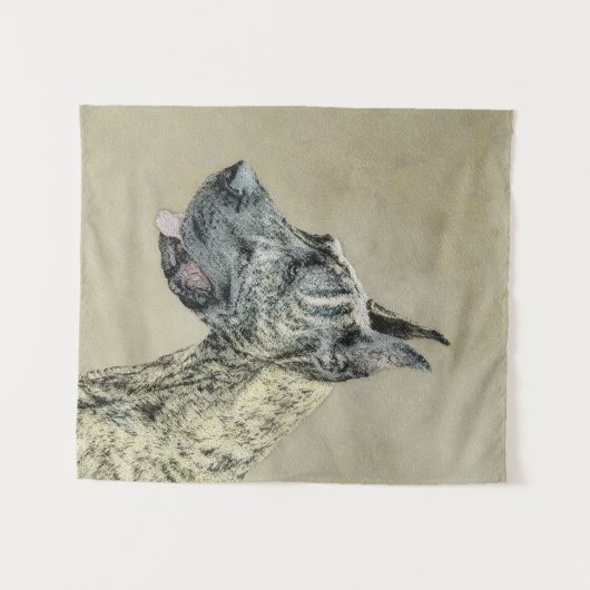 Great Dane (Brindle) schilderen - Oorspronkelijke  Wandkleed (Voorkant (horizontaal))