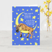 Great Dane Brindle Twinkle Kaart (Gele Bloem)