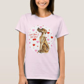 Great Dane Brindle UC Kiss T-shirt (Voorkant)