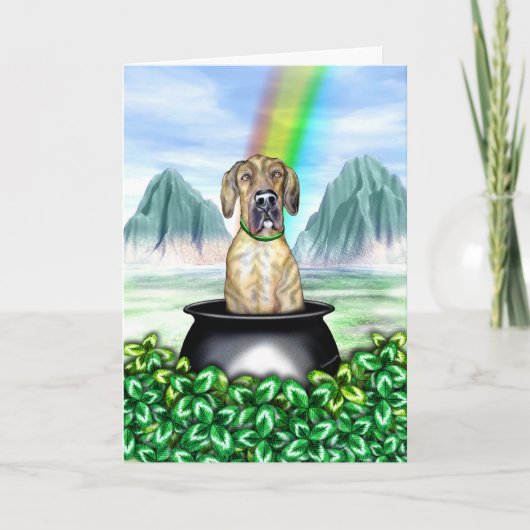 Great Dane Brindle UC Pot o Gold Kaart (Voorkant)