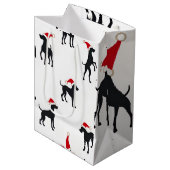 Great Dane-cadeaupapier Medium Cadeauzakje (Voorkant Gekanteld)