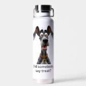 Great Dane Cartoon Character Waterfles (Achterkant)