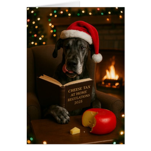 Great Dane 'Cheese Tax' Christmas card (Voorkant)
