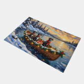 Great Dane Christmas Boat Holiday Deurmat (Schuin)