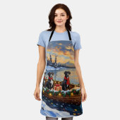 Great Dane Christmas Boat Holiday Schort (Gedragen)