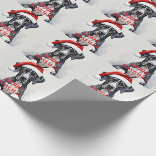 Great Dane CHRISTMAS  Cadeaupapier (Hoek)