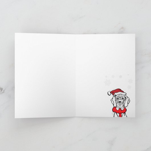 Great Dane Christmas Kaart (Binnen)