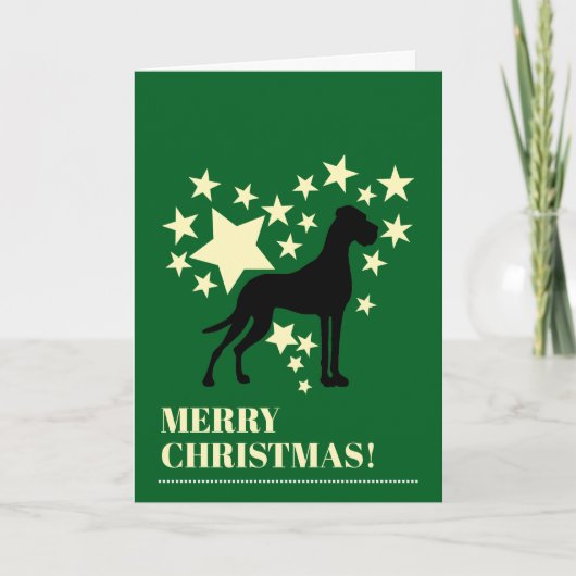 Great Dane Christmas Kaart (Voorkant)