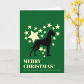 Great Dane Christmas Kaart (Gele Bloem)